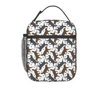AYYQWE Trotting Flat Coated Retrievers Zampa Stampa Alla Moda Borsa Pranzo Pratica Borsa Isolata Pasto Tote Pesca Scuola Uffici Spiagge