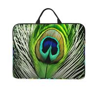 AYYQWE Verde Pavone Piuma Stampa 14 pollice Custodia Del Computer Portatile Del Manicotto Della Copertura Del Computer Portatile Borsa Per Il Lavoro Quotidiano Viaggi