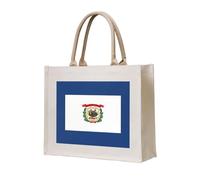 AYYQWE West Virginia State Flag Print Elegante Tote Bag Riutilizzabile Shopping Eco-Friendly Canvas Travel Outdoor Everyday