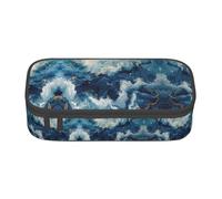 AYYQWE Within The Tides - Astuccio versatile per studenti, 20 x 5 x 9,4 cm, per scuola, ufficio, Nero , Taglia unica