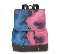 AYYQWE Zaino da donna blu e rosa con stampa di fuoco, elegante, versatile, per shopping, uso quotidiano, viaggi, lavoro