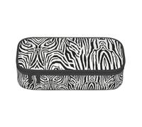 AYYQWE Zebra, astuccio versatile per studenti, 8,3 x 2 x 9,4 cm, per scuola, ufficio, Nero , Taglia unica