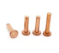 AYYSSM 1-50 Pezzi M1.5 M2.0 M2.5 M3 M4 M5 M6 M8 Rivetti in Rame Solido Bussare Rivetto a Testa Piatta(M4 5pcs,40mm)