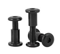 AYYSSM 10 Set Dado di Collegamento con bloccaggio a Testa Esagonale in Acciaio Nero con Testa Esagonale for mobili con Vite M6(8mm)