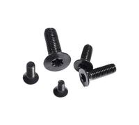 AYYSSM 100 pz/Lotto M3x4/5/6/8/10/12/14/30mm GB2673 Nero 304 Acciaio Inossidabile Testa Svasata Vite torx Viti for Macchine Piatte a Sei lobi(M3X4 100PCS)