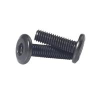 AYYSSM 100 PZ M6x10/12/16/20/25/30mm Nero Ipotusa Testa Piatta Esagonale Vite Imbottiture Viti for mobili(M6X10 100PCS)