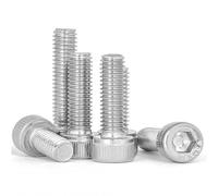 AYYSSM 2/5/10 Pezzi 304 in Acciaio Inossidabile Esagonale Filettatura Sinistra Testa Esagonale bullone a brugola Vite Dado Sinistro(25mm,10Pcs M3)