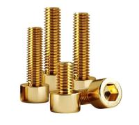 AYYSSM 2~50pcs DIN912 Pure Brass Hex Socket cap Head Screws M2 M2.5 M3 M4 M5 M6 M8 M10 Allen Key Head Screw Bolt(20mm,M3 (20pcs))