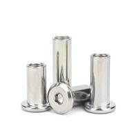 AYYSSM 304 Acciaio Inossidabile Testa Esagonale Rivetto for mobili Inserto connettore Giunto Dado Manicotto M3-M10(25mm,M4xOD5 (10Pcs))