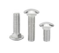 AYYSSM M4 M5 M6 M8 M10 M12 304 Vite a Testa cilindrica in Acciaio Inossidabile Bullone con Testa bombata a Collo Quadrato Viti a Testa bombata Fissaggio for Rack di stoccaggio(M4x25mm(20PCS))