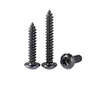AYYSSM Vite autofilettante Torx a Testa Tonda in Acciaio Inossidabile 304 Nero antifurto(13mm,M2.9 (50Pcs))
