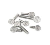 AYYSSM Vite for Racchetta da Ping-Pong in Acciaio Inossidabile 304/bullone con Testa a Piastra ondulata a Pollice M4-M10(10pcs M6x20)