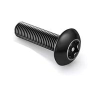 AYYSSM Viti antimanomissione a Testa Tonda con Sei lobi in Acciaio Inossidabile 304 Nero con Vite di Sicurezza a Perno(30mm,M6 (10Pcs))