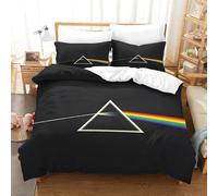 AYZOFCNDK Pink Floyd 3D Stampa Digitale Gruppo rock britannico Copripiumino Set Copripiumino 3 Pezzi Microfibra Morbido E Federe Set Di Biancheria Da Letto Con Cerniera Per Bambini Single（140x200cm）