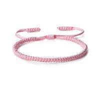 Ayztantine Bracciale in intrecciato Braccialetti intrecciati fatti a mano for donna Uomo Bracciale regolabile con cordino nodo rosso Amuleto for protezione coppia(Color 7)