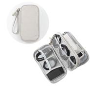 Ayztantine Double Layer Electronics Organizer Bag Portable Travel Storage Case For Chargers Borsa organizer per cavi(Gray)