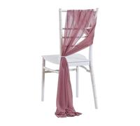 Ayztantine Fiocchi per sedie in Raso 10/50PCS Telai for sedie in Chiffon Decorazione for da Sposa 17x250cm for Decorazioni for corridoi di Nozze Decorazioni for Banchetti for Feste(Mauve,10 PCS)