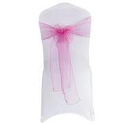 Ayztantine Fiocchi per sedie in Raso Decorazione di Nozze Telai for sedie in Organza Nodo for Papillon in for Feste Compleanno Natale Eventi Halloween Forniture alberghiere(Rose Red)