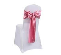 Ayztantine Fiocchi per sedie in Raso Papillon di Design a Colori con Fascia for Sedia in Raso for Feste Compleanno Festival Hotel Show Look Lucido Sala da Pranzo Lusso Decorazione Nozze(Rose Pink)