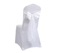 Ayztantine Fiocchi per sedie in Raso Telai for Sedia in Raso Fiocco for da Matrimonio Nastro con Nodo Cravatte Fai-da-Te for Decorazioni for sedie for Banchetti di Hotel for Eventi Feste(White)