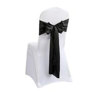 Ayztantine Fiocchi per sedie in Raso Telai for Sedia in Raso Fiocco for da Matrimonio Nastro con Nodo Cravatte Fai-da-Te for Decorazioni for sedie for Banchetti di Hotel for Eventi Feste(Black)