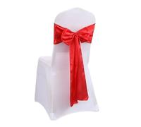 Ayztantine Fiocchi per sedie in Raso Telai for Sedia in Raso Fiocco for da Matrimonio Nastro con Nodo Cravatte Fai-da-Te for Decorazioni for sedie for Banchetti di Hotel for Eventi Feste(Red)