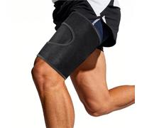 Ayztantine Supporto per Coscia Supporto for fasce for coscia 1 pezzo | Manica a compressione regolabile sulla coscia, tendine del ginocchio e fascia quadrupla for donne e uomini(Black-2PCS)