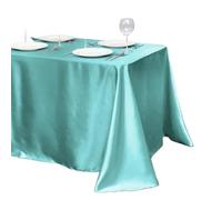 Ayztantine Tovaglia per Festa Tovaglia Rettangolare in Raso Matrimonio Natale Compleanno Eventi Banchetto Tovaglia Sovrapposizioni Decorazione Tavolo da Pranzo for la casa(Green,145x396cm(57x156inch)
