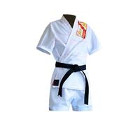 Ayztantine Tuta da Taekwondo for Adulti e Bambini Jujitsu Uniforme Allenamento for Karate Uomo Donna Palestra Camicia a Maniche Lunghe Pantaloni Tuta Kimono Karate(Short Set 2,XXXS)