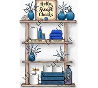 AYZYSMBM Targa in metallo retrò con scritta in lingua inglese "Bathroom Hello Sweet Cheels, Please Sear Yourself", decorazione per casa, bar, negozio, caffè, vintage, regalo, 20,3 x 30,5 cm