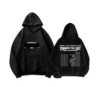 AZ Concert Towards The Light Felpa con Cappuccio 2025 Supporto Merch Felpa con Cerniera Contton Felpa con Cappuccio Top(Black 1- Fleece,L)