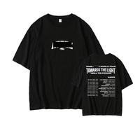 AZ Concert Towards The Light T-Shirt 2025 Tour Supporto Merch Stampato Magliette in Cotone Unisex(Black,M)