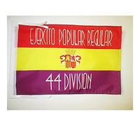 AZ FLAG Bandiera 44 Divisione Repubblica Spagnola Esercito Popolare 45x30 cm - Bandierina Spagna Repubblicana 30x45 cm Cordicelle