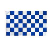 AZ FLAG Bandiera A Scacchi Bianchi E Blu 150x90cm - Bandiera Scacchiera Bianca ED Azzurra 90 x 150 cm