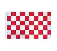 AZ FLAG Bandiera A Scacchi Rossi E Bianchi 150x90cm - Bandiera Scacchiera Rossa E Bianca 90 x 150 cm