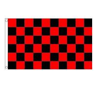 AZ FLAG Bandiera A Scacchi Rossi E Neri 150x90cm - Bandiera Scacchiera Rossa E Nera 90 x 150 cm