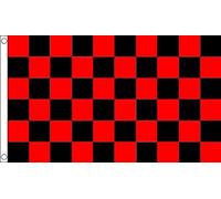 BANDIERA A SCACCHI ROSSI E NERI 90x60cm - BANDIERA SCACCHIERA ROSSA E NERA 60 x 90 cm - AZ FLAG