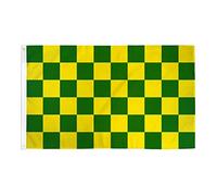 AZ FLAG Bandiera A Scacchi Verdi E Gialli 150x90cm - Bandiera Scacchiera Verde E Gialla 90 x 150 cm
