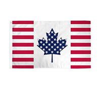 AZ FLAG Bandiera Amicizia Stati Uniti Canada 150x90cm - Bandiera Americana Canadese 90 x 150 cm