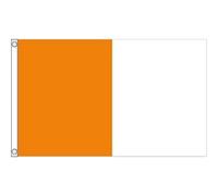 AZ FLAG Bandiera Arancione E Bianco 150x90cm - Bandiera Arancione E Bianca 90 x 150 cm