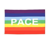 BANDIERA ARCOBALENO PACE 150x90cm - BANDIERA PACE - RAINBOW FLAG 90 x 150 cm - AZ FLAG