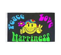 AZ FLAG Bandiera Arcobaleno Pace Amore Felicità 150x90cm - Bandiera Gay - Peace Love And Happiness Rainbow 90 x 150 cm