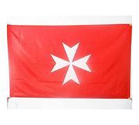 BANDIERA ATTIVITÀ SOVRANO ORDINE DI MALTA 90x60cm - BANDIERA SAN GIOVANNI DI GERUSALEMME 60 x 90 cm foro per asta - AZ FLAG