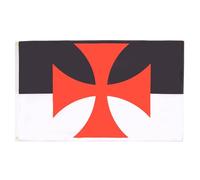 BANDIERA BEAUCEANT CAVALIERI TEMPLARI 150x90cm - BANDIERA ORDINE DEL TEMPIO 90 x 150 cm - AZ FLAG