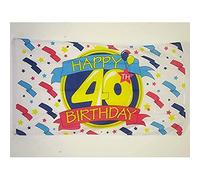 AZ FLAG Bandiera Buon Compleanno 40 Anni 150x90cm - Bandiera Auguri Anniversario - Happy Birthday 90 x 150 cm