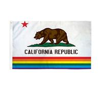AZ FLAG Bandiera California 90x60cm - Bandiera Arcobaleno Stati Uniti 60 x 90 cm