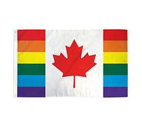 AZ FLAG Bandiera Canada Gay 150x90cm - Bandiera Canadese Arcobaleno 90 x 150 cm