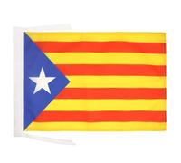 AZ FLAG Bandiera Catalogna Estelada 45x30 cm - Bandierina Catalana Indipendentista 30 x 45 cm Cordicelle