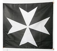 AZ FLAG Bandiera Cavalieri Ordine di Malta 90x90cm - Bandiera San Giovanni di GERUSALEMME 90 x 90 cm Foro per Asta