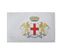 AZ FLAG Bandiera Città di Genova con Stemma 150x90cm - Bandiera Genoa con Blasone 90 x 150 cm Foro per Asta